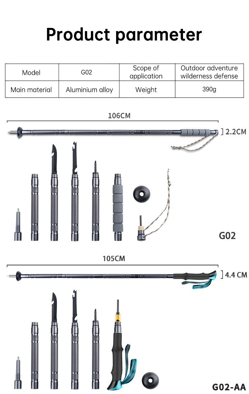 Collapsible Tactical Trekking Pole