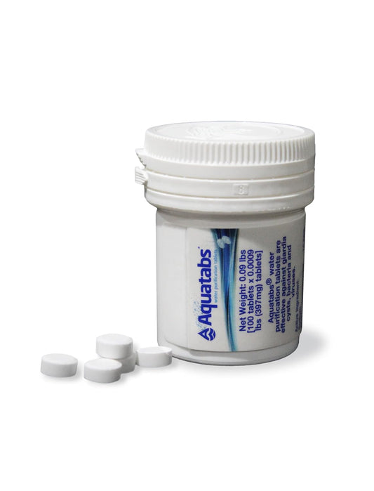 Water Purification Tablets (397Mg, 100 Pack). Water Filtration System for Camping, Boating, Emergency Water, Survival Kit, and Marine. Easy-To-Use Water Purifier Treatment.