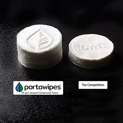 Coin Tissues | 500 Pack with 4 Carrying Cases | Toilet Paper Tablets | Compressed Towels | Expandable Wipes | Soft & Odor Free