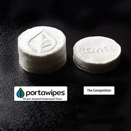 Coin Tissues | 500 Pack with 4 Carrying Cases | Toilet Paper Tablets | Compressed Towels | Expandable Wipes | Soft & Odor Free