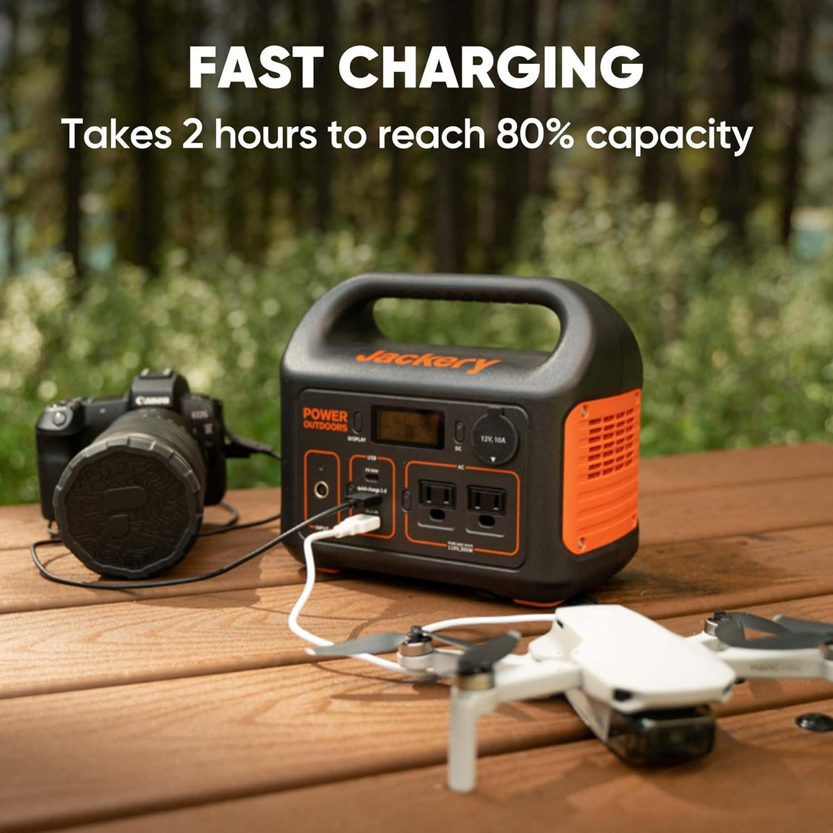 Solar Generator 300, 293Wh Power Station with 40W Solar Panel, 300W Pure Sine Wave AC Outlet for RV Outdoors Camping Travel Blackout