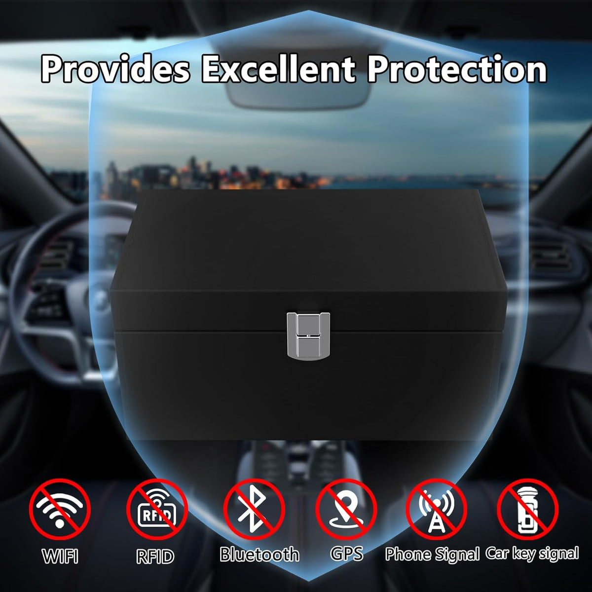 Ultimate Faraday Box with Bonus Faraday Bags – Extra-Large Signal Blocking Solution for Car Keys and Phones!