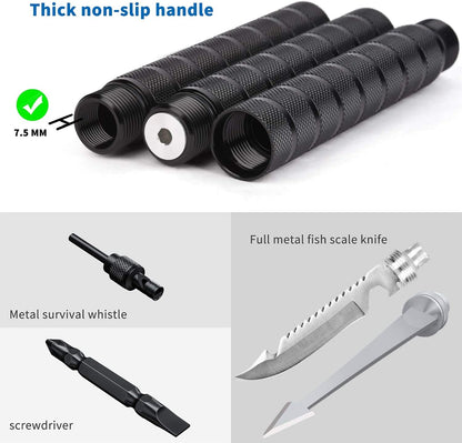 Survival Shovel Survival Axe, Camping Folding Shovels Hatchet with 19.2-37.8Inch Lengthened Handle Enlarged Shovelhead High Carbon Steel with Storage Pouch for Camping Cycling Hiking