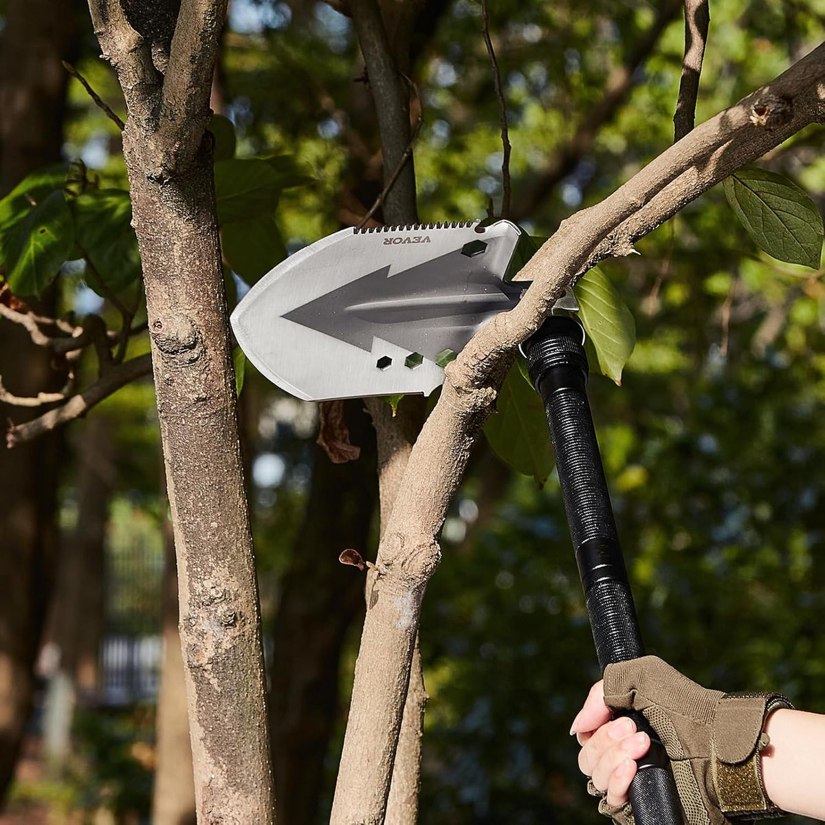 All-in-One Survival Shovel: 11-in-1 Camping Multitool Kit for Ultimate Outdoor Adventures