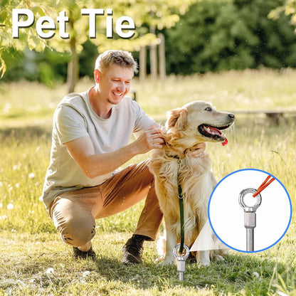 Secure Your Outdoor Adventures with 12 Pcs 14" Detachable Ground Anchors - Non-Rust Aluminum Tent Stakes for Camping, Trampolines, and More