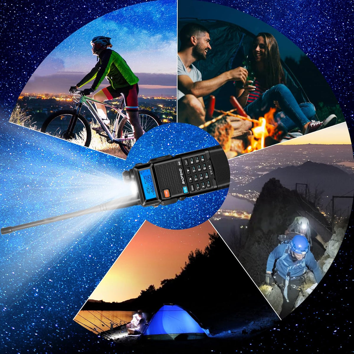 Unleash Your Communication Power with the UV-5R Ham Radio: Long Range 8W Walkie Talkies with 3800mAh Rechargeable Batteries, Tactical Antenna, and Earpiece - Perfect for Outdoor Adventures and Emergency Preparedness (2 Pack)