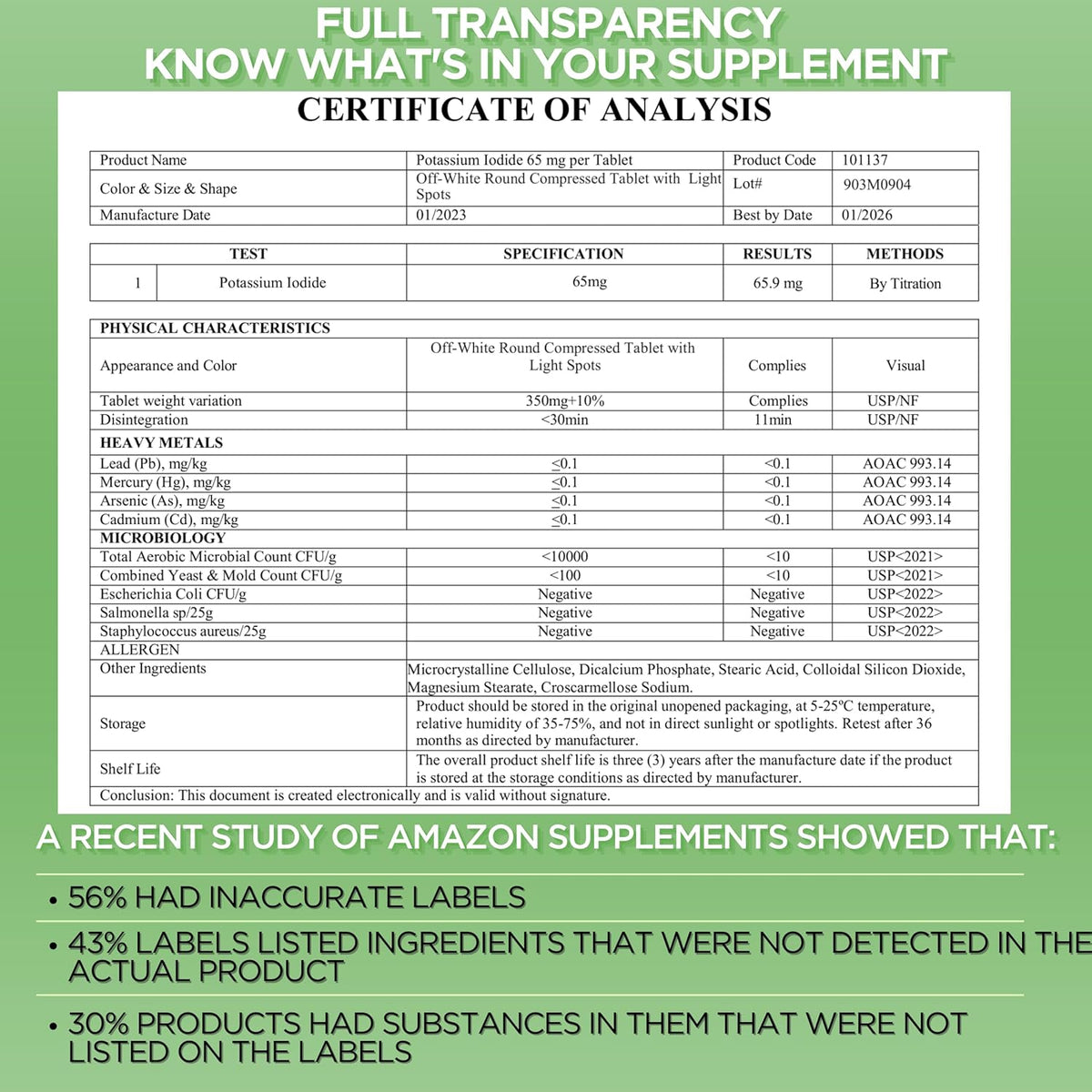 Potassium Iodide Tablets 130 Mg | 300Ct Iodine Tablets for Radiation Exposure - Potassium Iodine Pills - YODO Naciente - KI Pills - Made in USA -