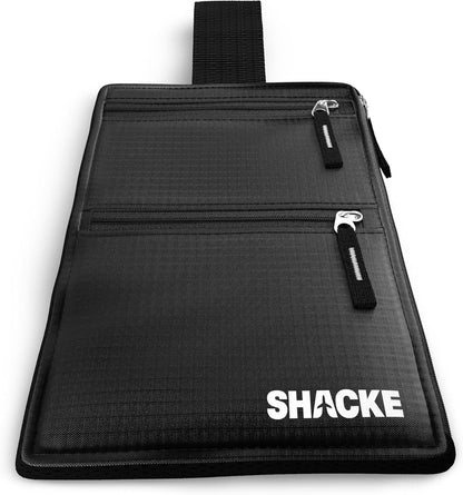 Stay Secure and Stylish with the Hidden Travel 2-in-1 Black Belt Wallet - RFID Blocking Neck Pouch for Passport and Essentials