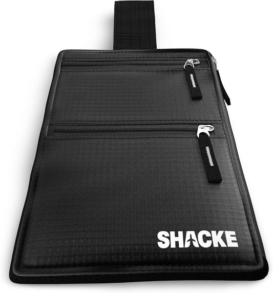 Stay Secure and Stylish with the Hidden Travel 2-in-1 Black Belt Wallet - RFID Blocking Neck Pouch for Passport and Essentials