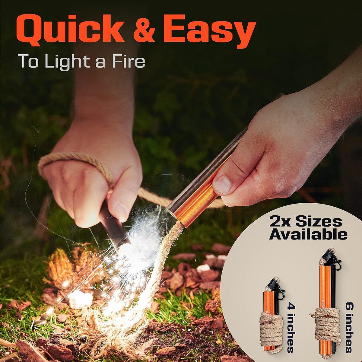 All-In-One Fire Starter | Flint & Steel Survival Kit