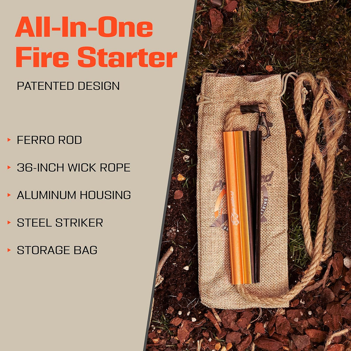 All-In-One Fire Starter | Flint & Steel Survival Kit