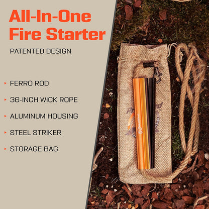 All-In-One Fire Starter | Flint & Steel Survival Kit