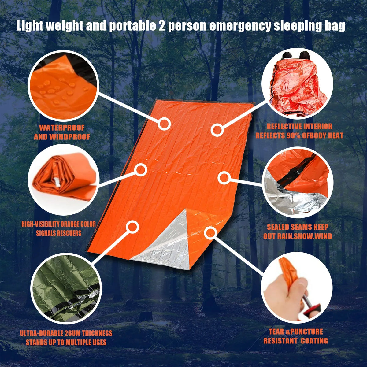Emergency Mylar Survival Sleeping Bag