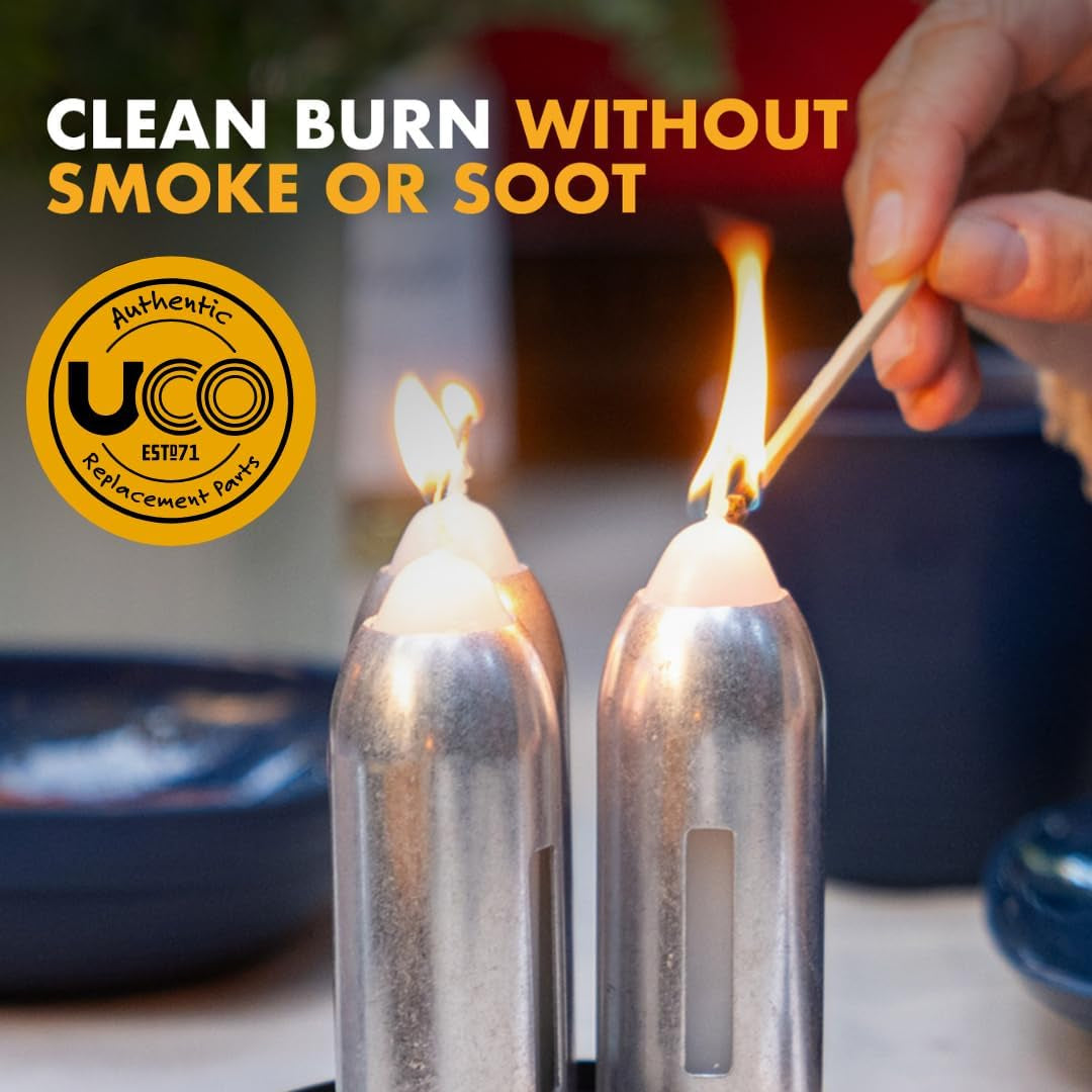 9-Hour White Candles for  Candle Lanterns, Long-Burning Candles for Outdoor, Camping, Prepping Supplies and Emergency Preparedness