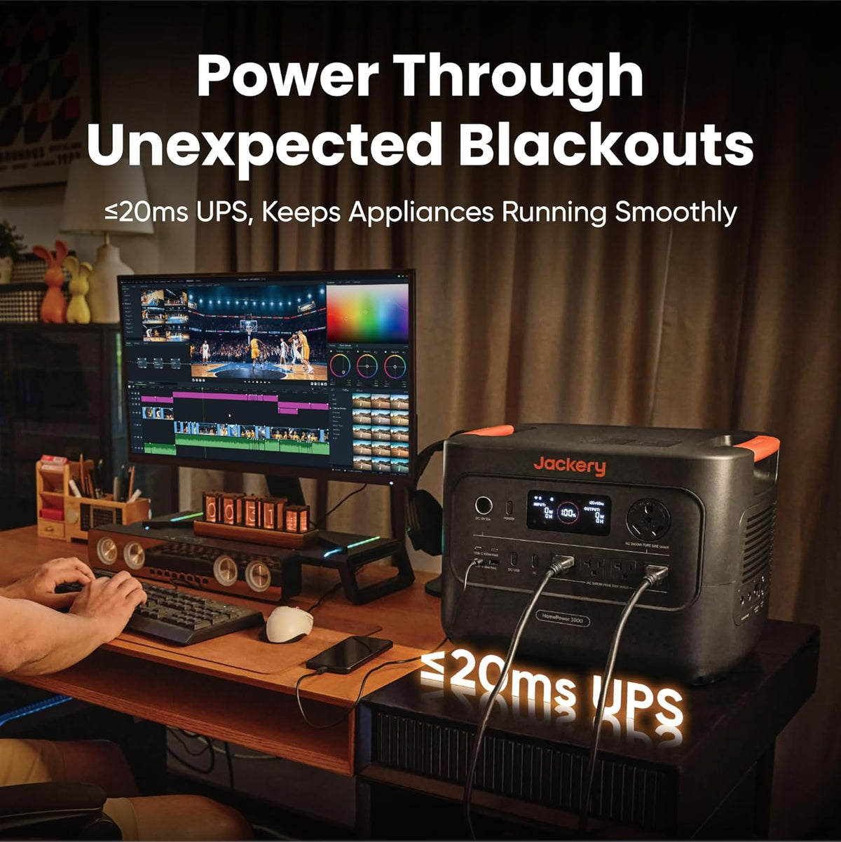 Homepower 3000 Portable Station with 2X 200W Panels, 3600W (7200W Surge), 3072Wh LFP Battery, USB-A/C, Home Backup, RV & Emergencies, Grey
