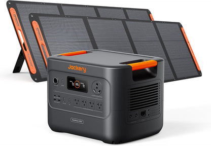 Homepower 3000 Portable Station with 2X 200W Panels, 3600W (7200W Surge), 3072Wh LFP Battery, USB-A/C, Home Backup, RV & Emergencies, Grey